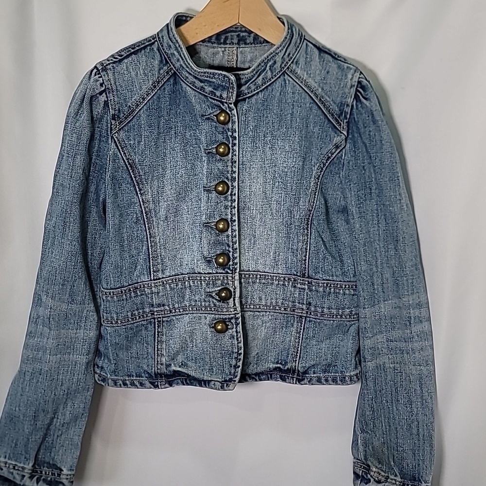 3/$30 GAP Jean Denim Jacket Bronze Button Up 100% Cotton